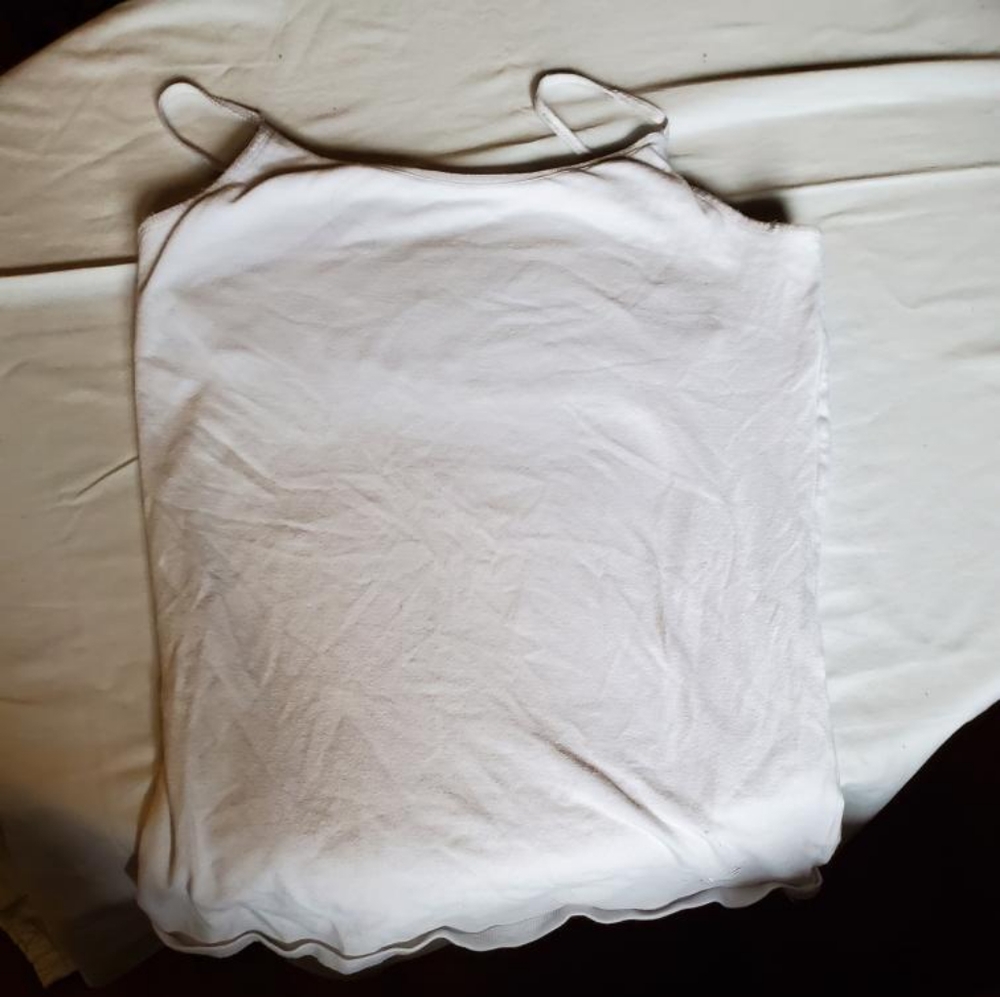 Plain white tank top
